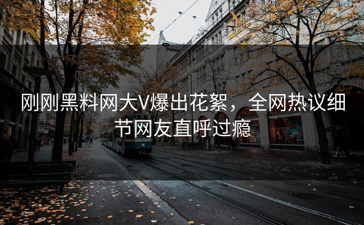 刚刚黑料网大V爆出花絮，全网热议细节网友直呼过瘾