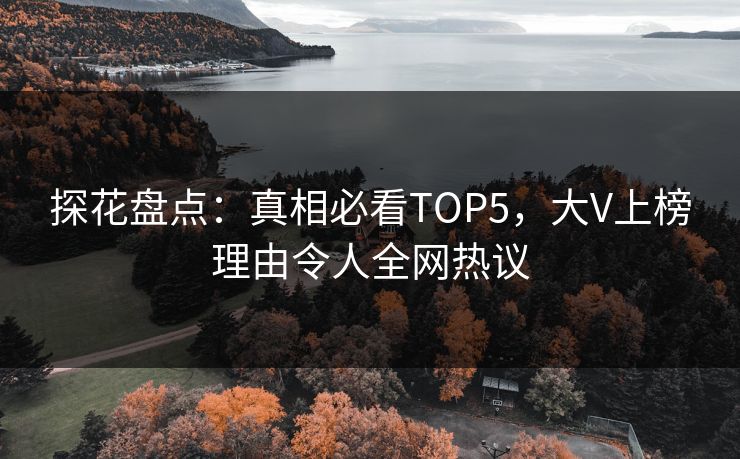 探花盘点：真相必看TOP5，大V上榜理由令人全网热议